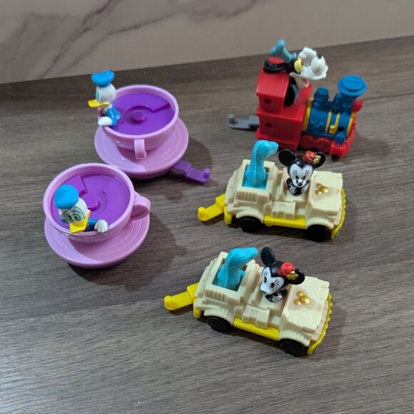 Disney McDonalds Happy Meal Toys Mickey & Friends Train Set Plastic Figures Retr - Picture 2 of 7